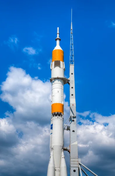 stock image Space rocket at start bed