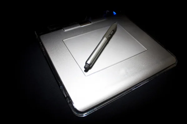 Tablet mit Stift — Stockfoto
