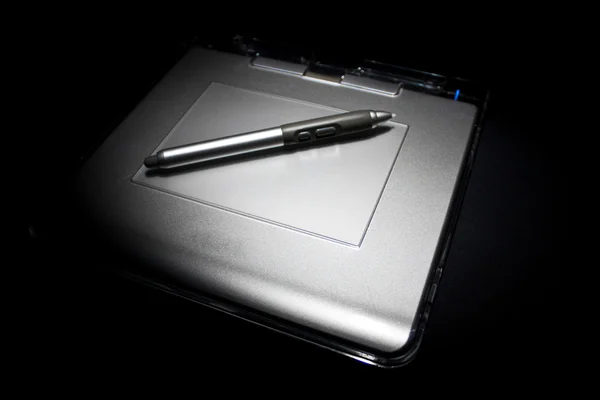 Tablet mit Stift — Stockfoto