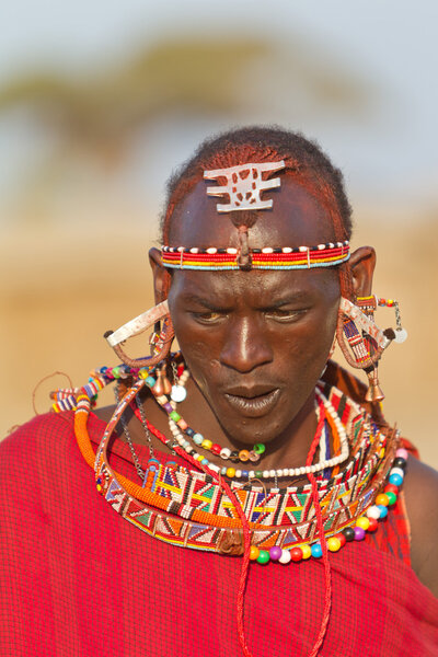 Portrait of Tribesman Kenya, Africa