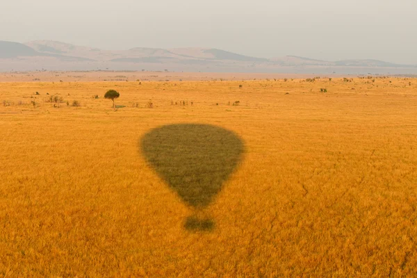 Sombra de um balão de ar quente Fotografia De Stock