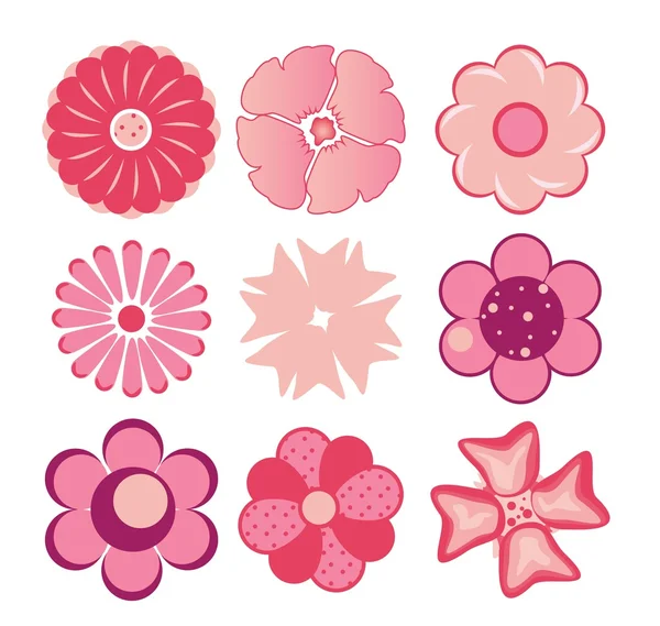 Stock vector A collection of flowers for the design