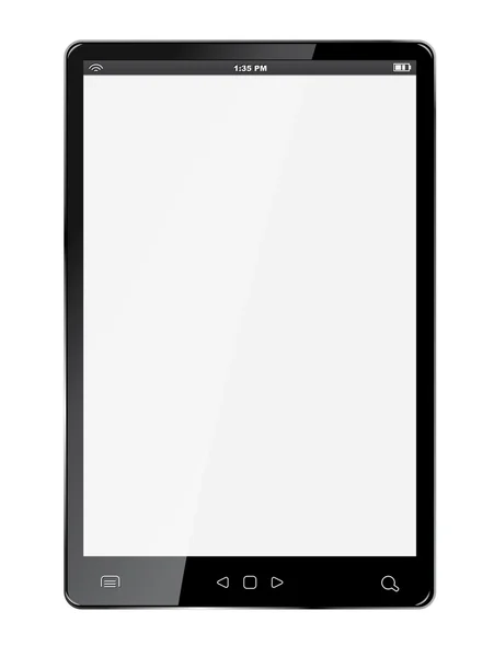 Realistisches Tablet mit leerem Bildschirm auf weißem Hintergrund lizenzfreie Stockillustrationen