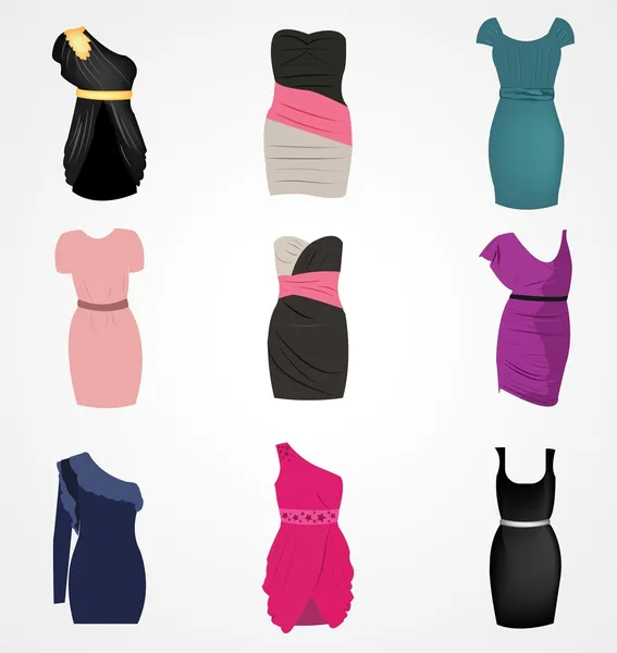 Robes féminines — Image vectorielle