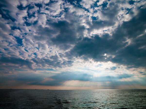 Sunrays on the water