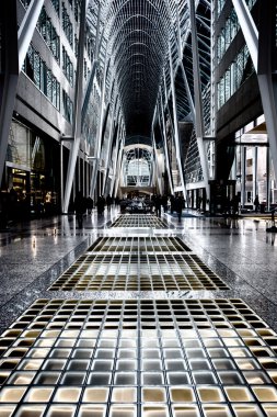 View of a arched structure and glass floor clipart