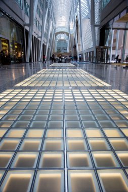 View of glass floor and and steel structure clipart