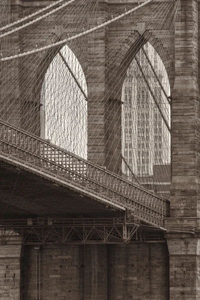 ブルックリン橋のビンテージ写真 — ストック写真