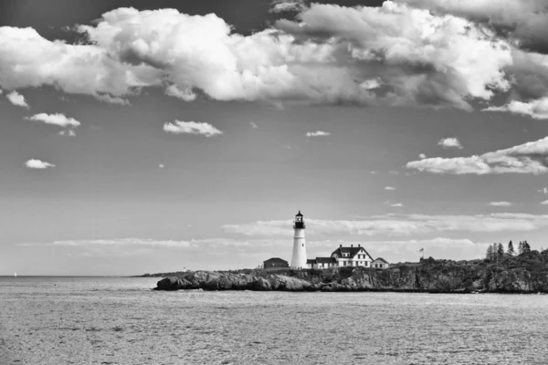 Black And White Lighthouse — Stock Photo, Image