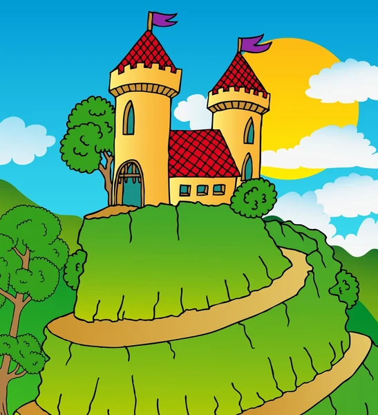 Château sur Colline — Image vectorielle