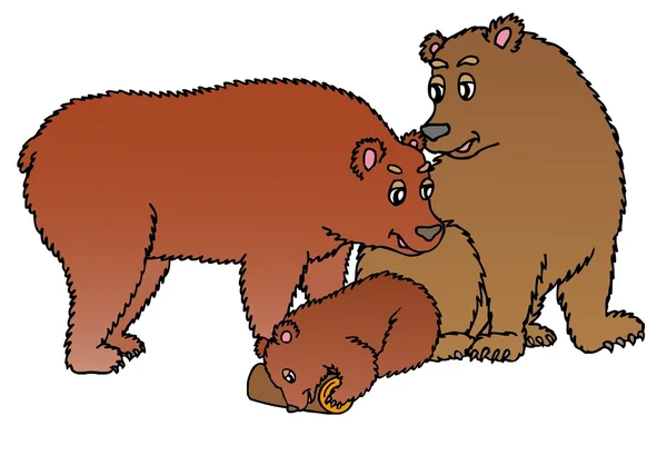 Familia de ososfamilie van beren — Stockvector