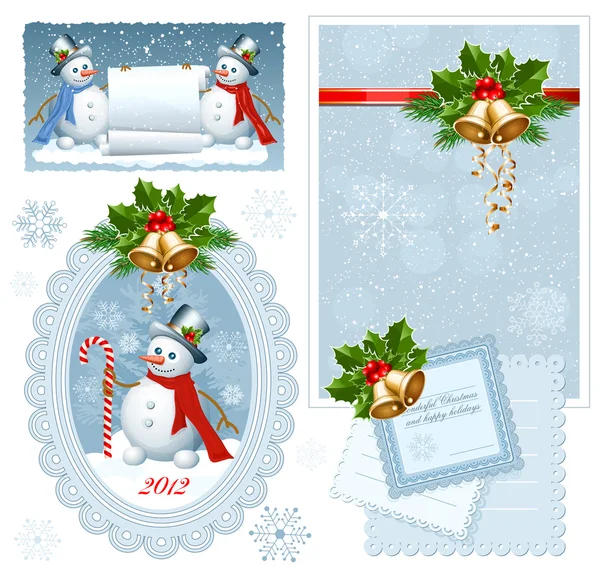 Christmas postcards — Stock Vector