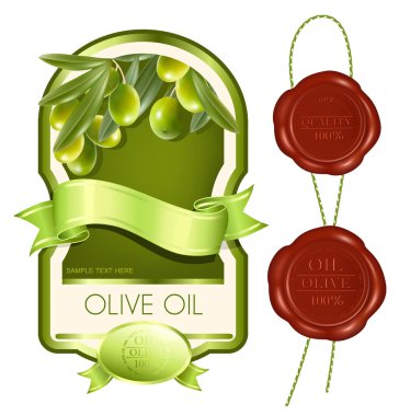 Label for product. Olive oil. clipart