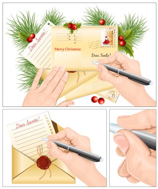 Letter to Santa Claus. clipart