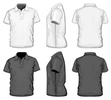 Men's polo-shirt design template. clipart