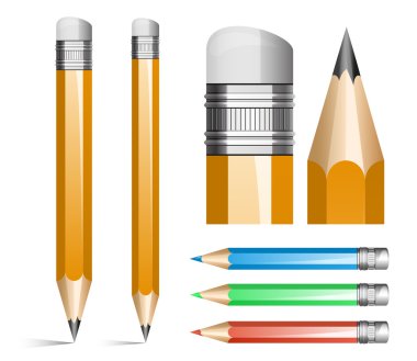 Vector illustration of pencils clipart