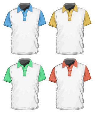 Men's polo-shirt design template. clipart