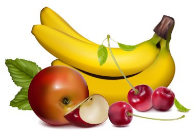 Vector illustration of fruits. clipart