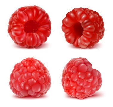 Ripe raspberries clipart