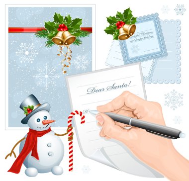 Set of Christmas frames. clipart