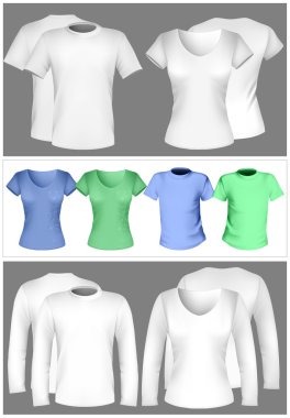 T-shirt design template (men and women) clipart