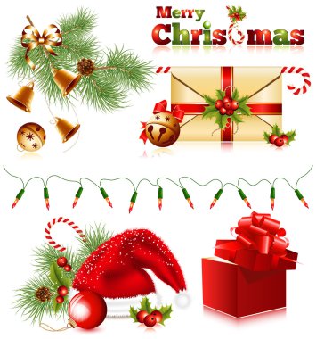 Set of christmas symbols clipart