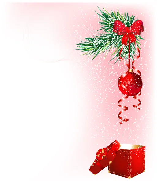 Christmas snowy background — Stock Vector
