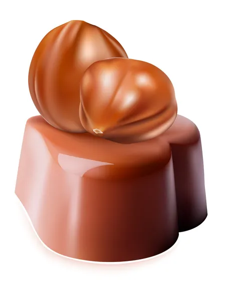 Čokolády s hazlnuts. — Stockový vektor