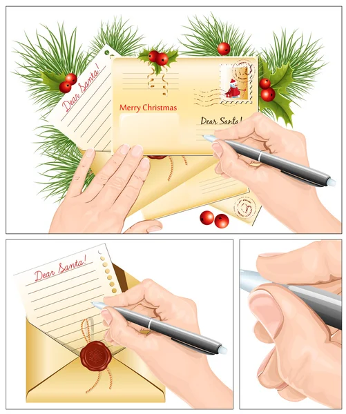 Brief an den Weihnachtsmann. — Stockvektor