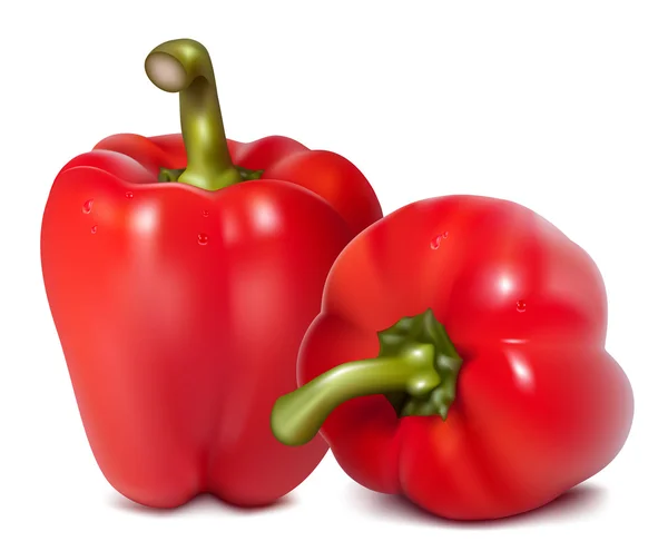 Rotes Gemüse mit Petersilie. — Stockvektor