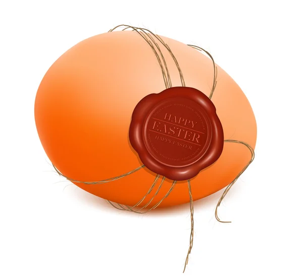Easter egg with sealing wax Happy Easter — Stockvector