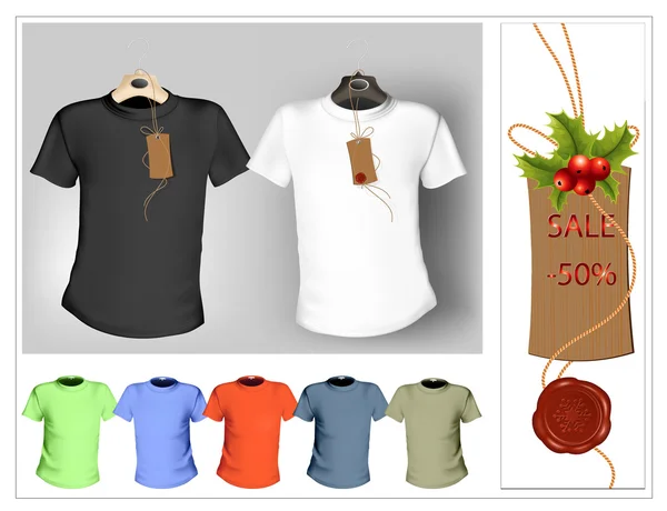 Illustrazione vettoriale. Modello di design T-shirt — Vettoriale Stock