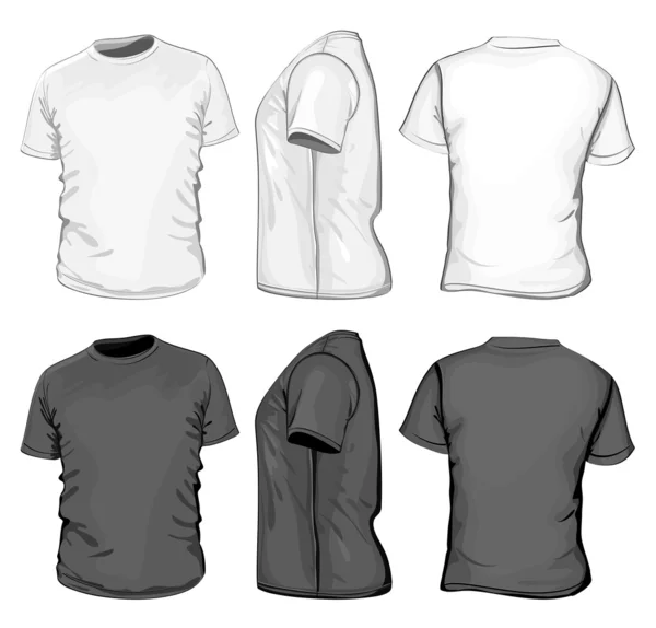 Πρότυπο σχεδίασης μπλουζάκι πόλο ανδρών. Εικονογράφηση Αρχείου