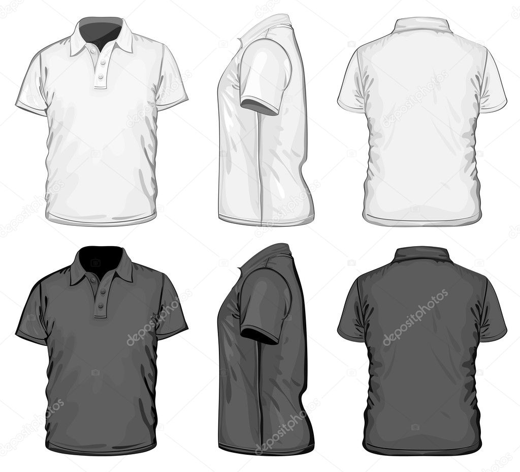 Men's polo-shirt design template.