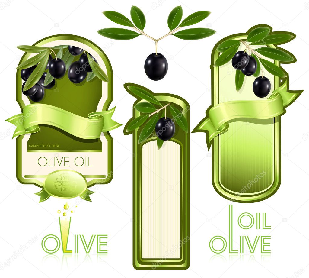 Label for product. Olive oil.