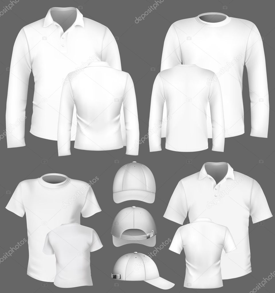 Vector t-shirt, polo shirt and sweatshirt design template.