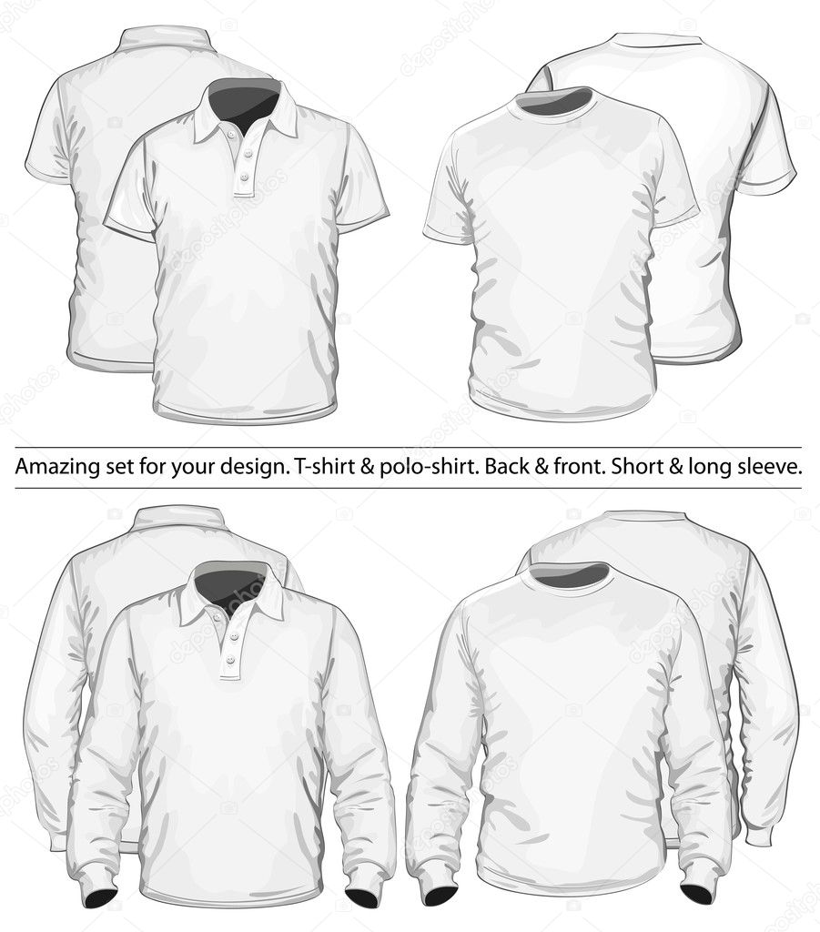 Polo-shirt and t-shirt design template