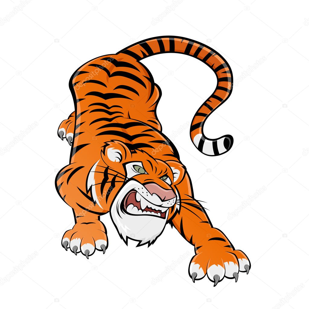 Cartoon tiger Stock Vector Image by © #11819747