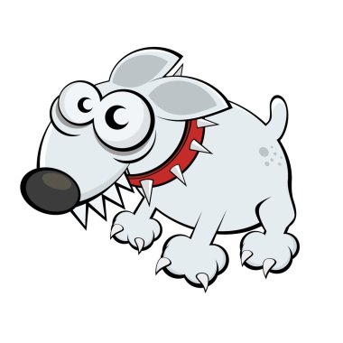 Funny cartoon dog clipart