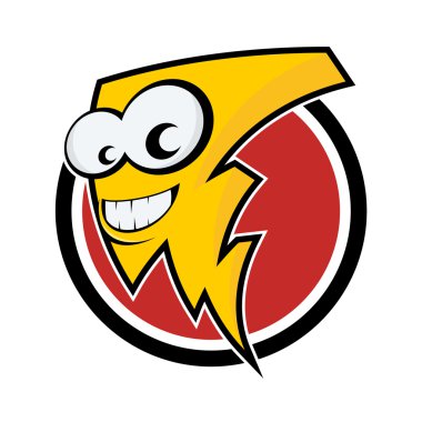 Funny cartoon lightning clipart