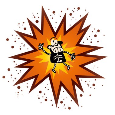 Funny cartoon explosion clipart