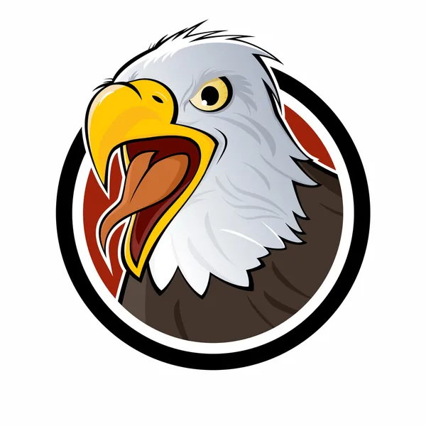 Signo de águila de dibujos animados — Vector de stock