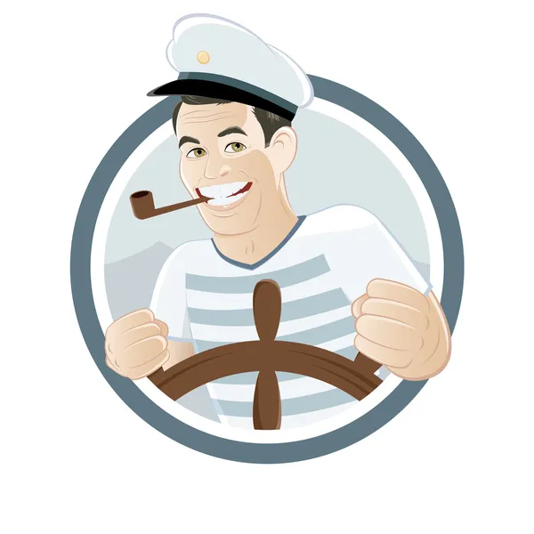 Tecknade sjöman tecken — Stock vektor