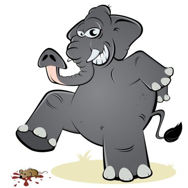 Elephant and mouse clipart