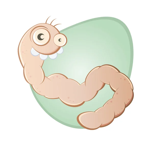 Grappige cartoon worm — Stockvector