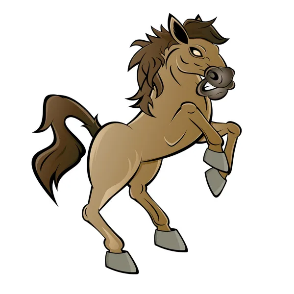 Мультфильм о воспитании лошади — стоковый вектор