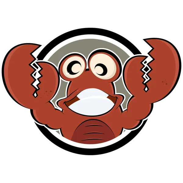Lustige Cartoon-Krabbe — Stockvektor