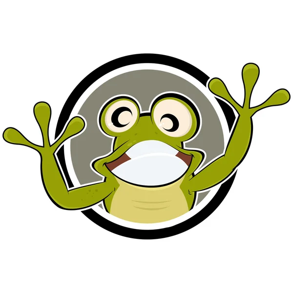 Funny cartoon frog — Stock Vector