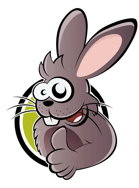 Rolig tecknad kanin — Stock vektor