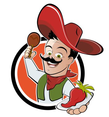 Funny cartoon mexican clipart